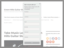 Tablet Screenshot of greenhillsguitarstudio.com